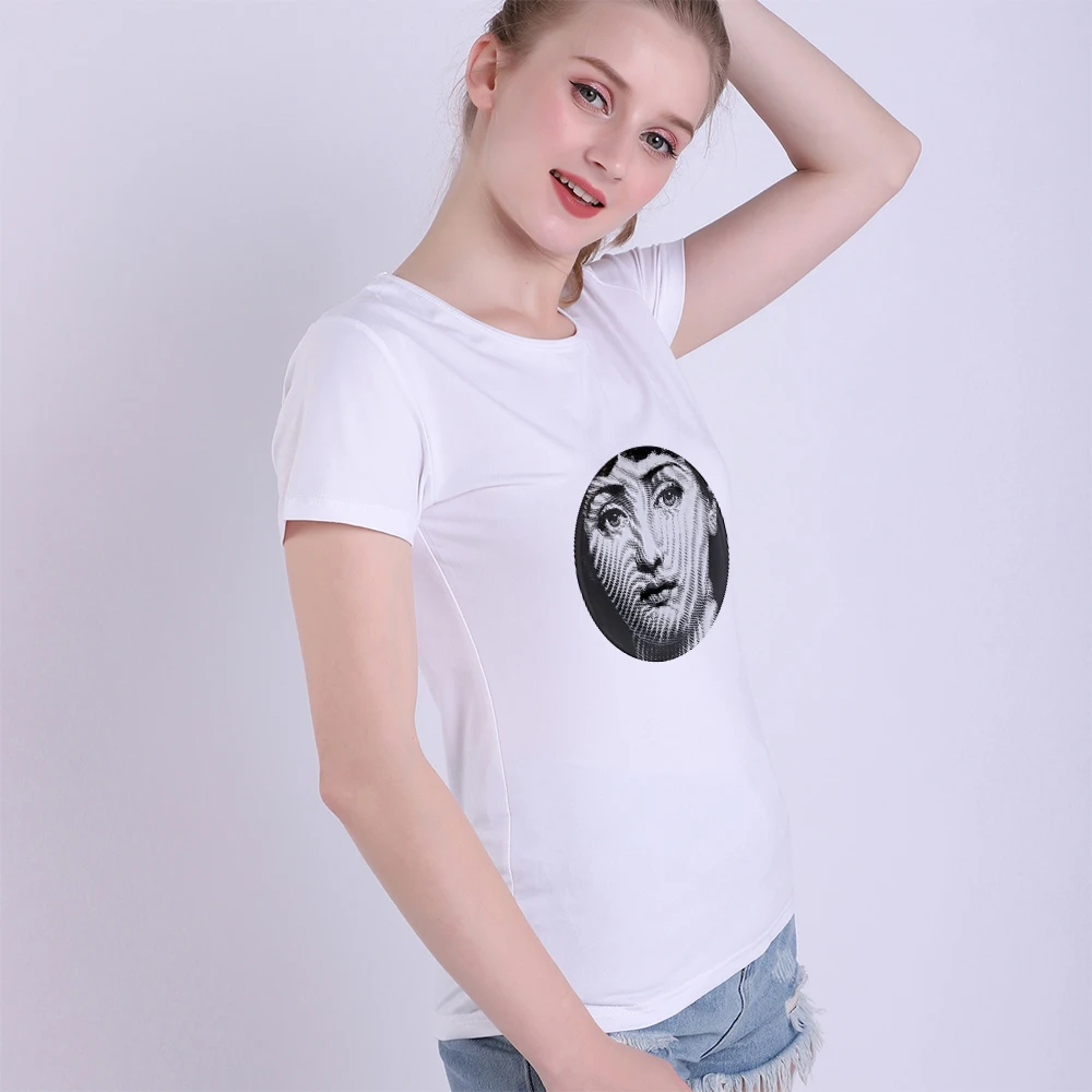 Rosenthal Piero fornasetti Vogue Lina Cavalieri летние футболки Модальные Женские забавные белые