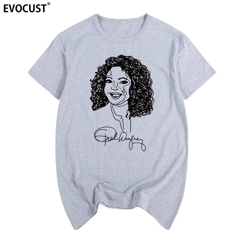 

Oprah Winfrey Signature Summer print T-shirt Cotton Men T shirt New women TEE