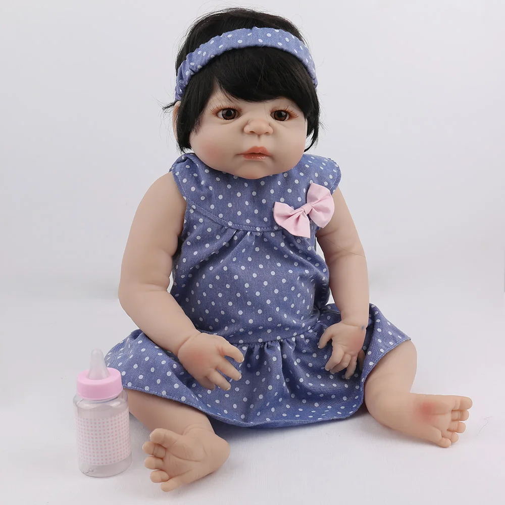55 см реалистичные силиконовые куклы Reborn Baby 22 дюймов Alive Bebe Новорожденные милые