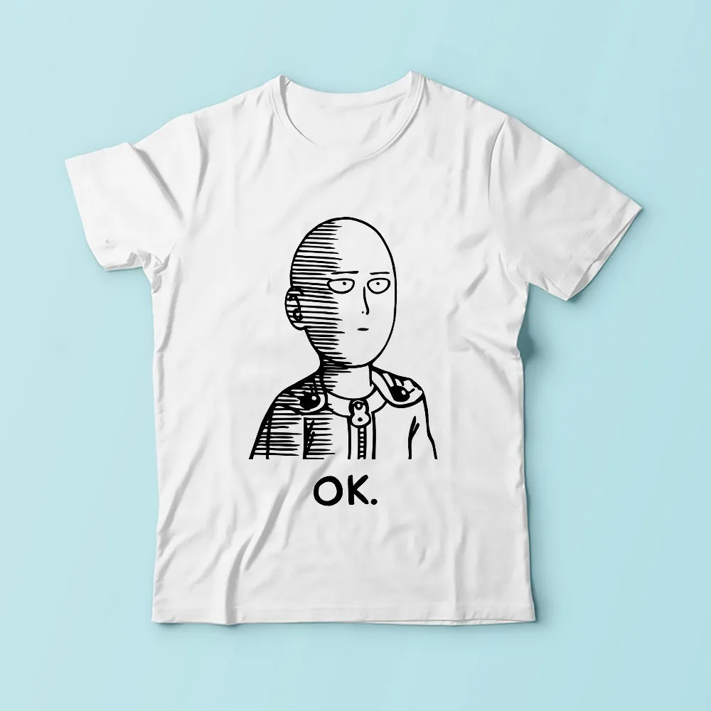 Забавная Мужская футболка OK HERO ONE PUNCH новинка белая Повседневная мужская большого
