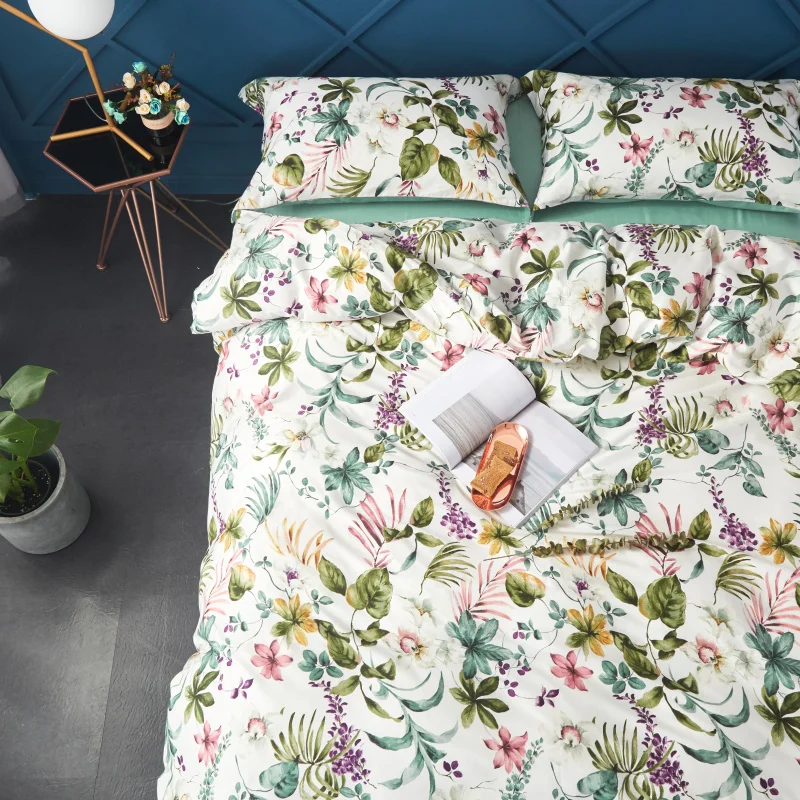 Комплект постельного белья из египетского хлопка с простыней наволочки