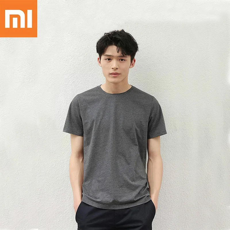 2 шт. Xiaomi короткий рукав футболки одноцветные одежда 60% хлопок удобные Malet-футболка Повседневная футболка для мужчин
