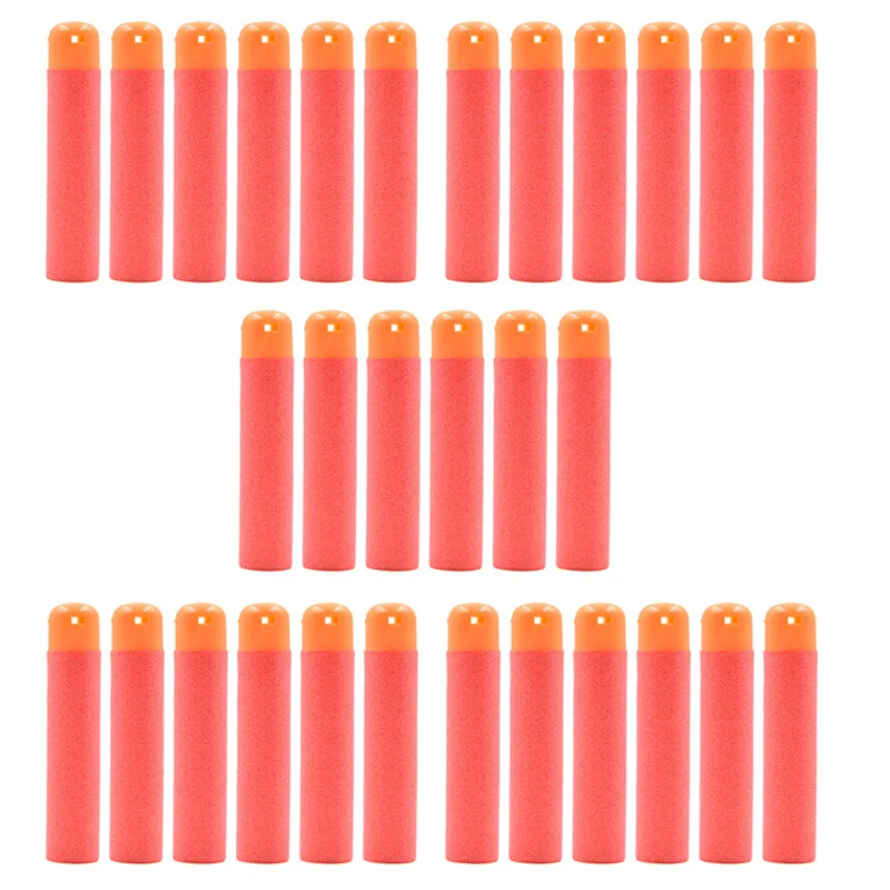 

6Pcs 9.5cm Red Refill Foam Bullet Darts Elite Kids Toys Gifts Wholesale