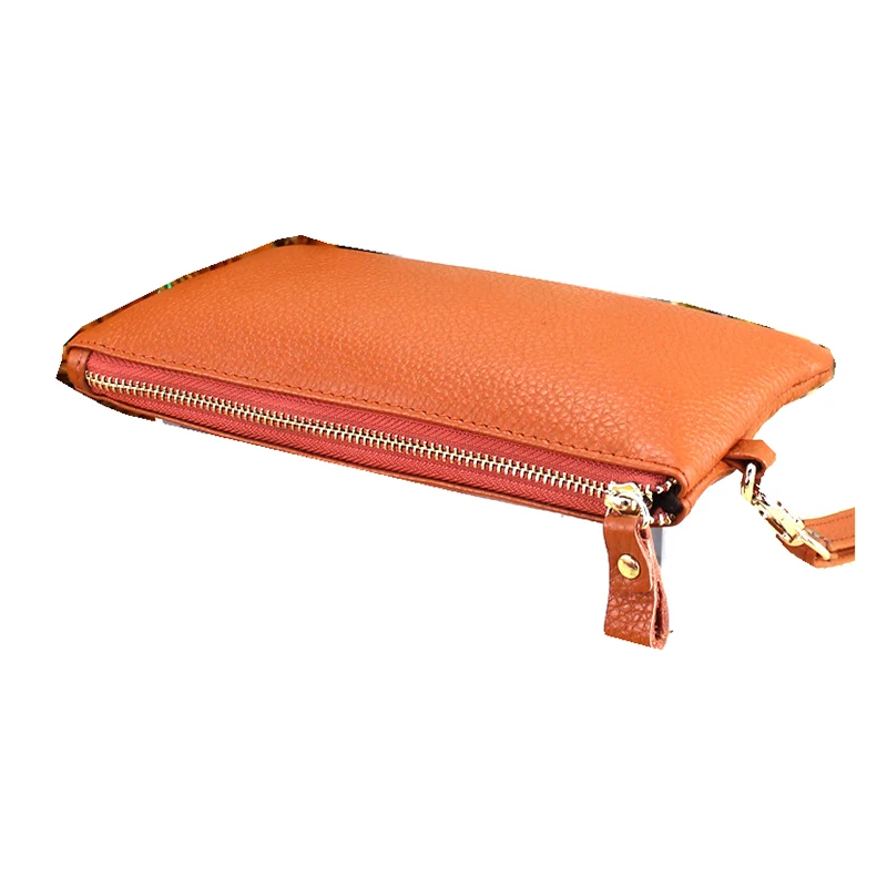 Женская косметичка из натуральной кожи Дамский кошелек сумочка держатель для