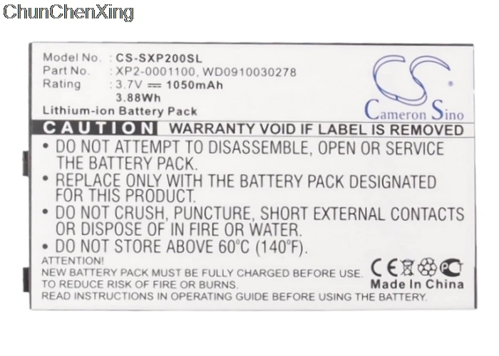 Аккумулятор Cameron Sino 1050 мАч WD0910030278 телефон для Socketmobile Sonim XP2 XP2|Аккумуляторы