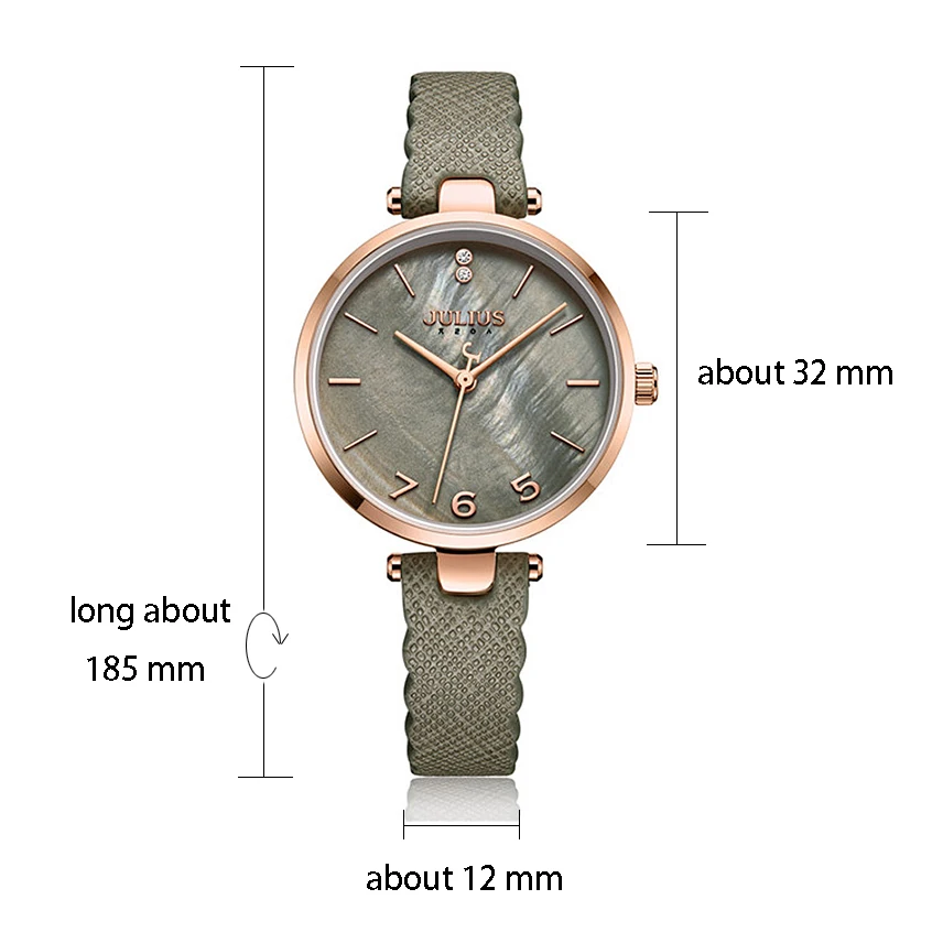 Женские винтажные волнистые часы Julius классические водонепроницаемые кварцевые