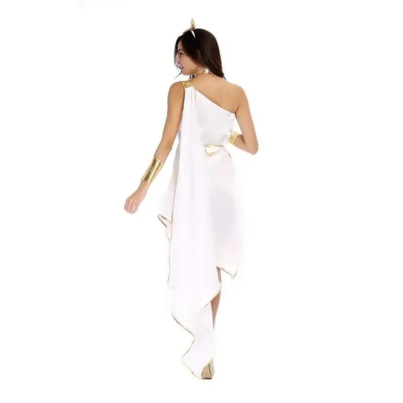 

VASHEJIANG White Greek Goddess Cosplay costumes Cute Roman Princess Costume Athena Costume Halloween for Women Funny Dress