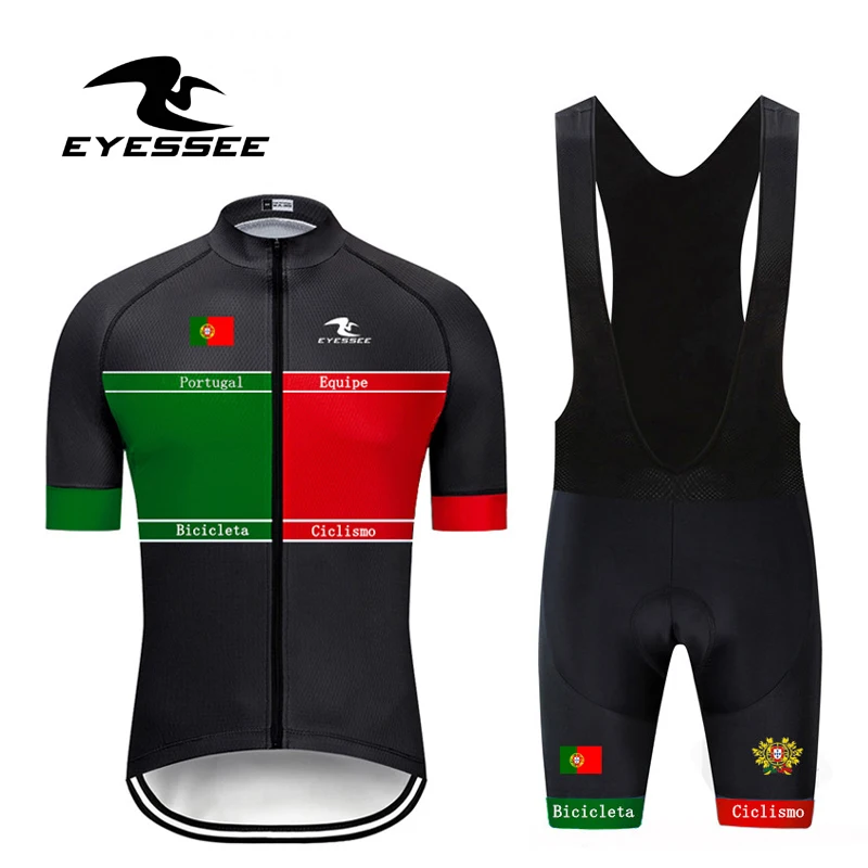 EYESSEE Tour of Portugal набор велосипедных Джерси/Летний Pro Bicicleta team дышащая одежда для езды на велосипеде с коротким рукавом
