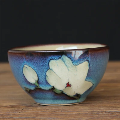 4.5-inch bowl EECAMAIL фарфоровая чаша в американском стиле креативная личность Бытовая чаша для риса японский стиль ручная роспись печи изменение глазури - Цвет: 4.5-inch bowl