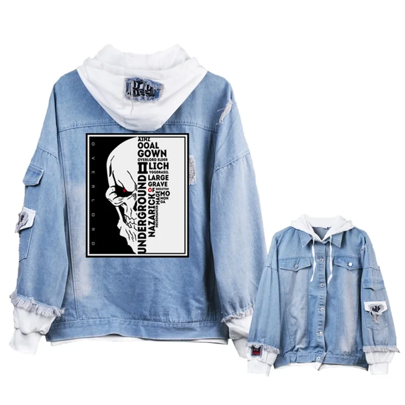 Danganronpa V3 costumes monokuma Hoodies Jackets Men women cartoon casual Jean jacket Ripped denim top in fashionable print |
