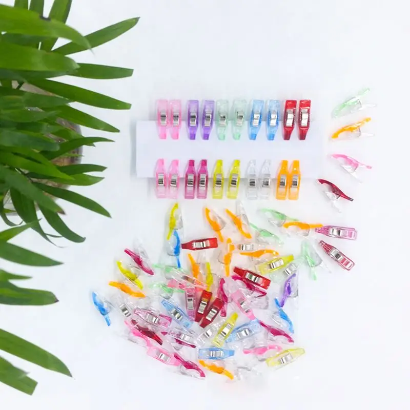 50 шт. Швейные аксессуары цветные пластиковые тканевые клипсы для квилтинга