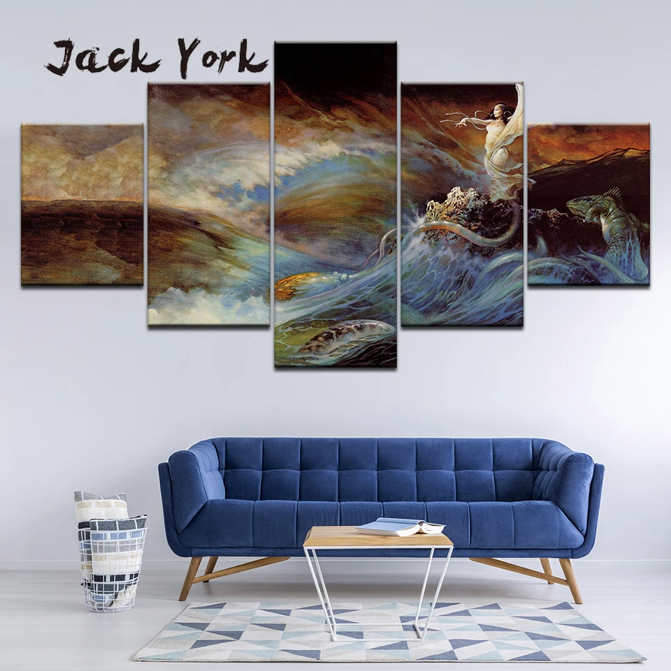 

Canvas Painting the King of dreams 5 Pieces Wall Art Painting Modular Wallpapers Poster Print for living room Home Decor