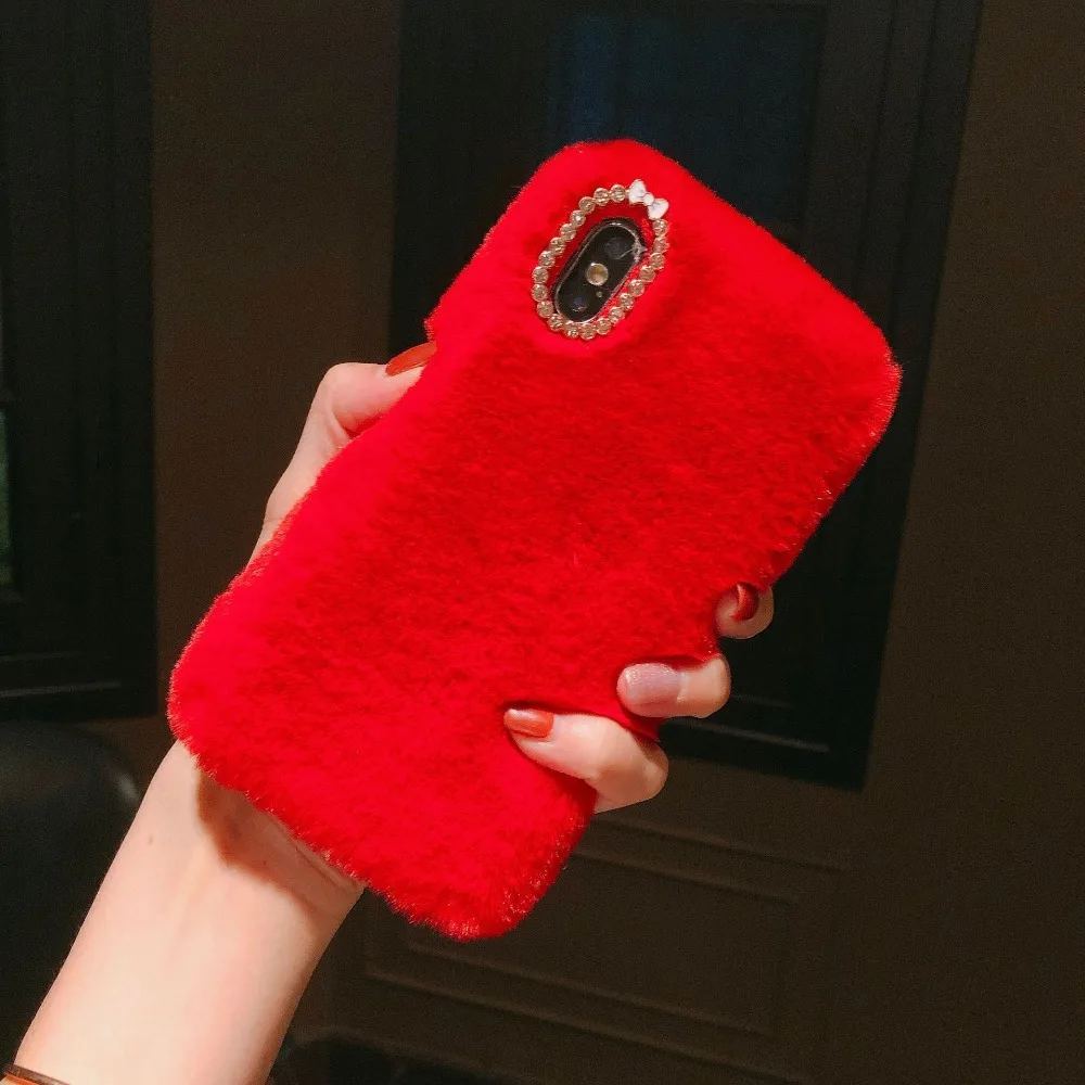 Kuutti Squishy роскошный Пушистый Плюшевый Меховой чехол для телефона для iPhone 6 6s 7 8 Plus X XR XS Max смарт-чехлы для iPhone 11
