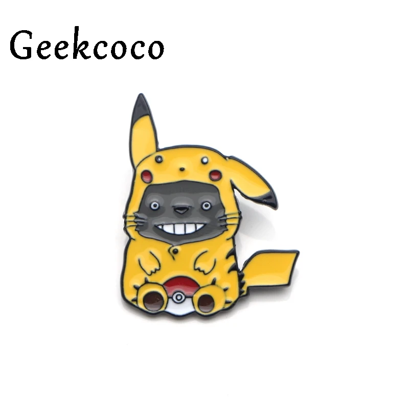 Totoro Pikachu Zinc Alloy Cartoon Pins for men women Shirt Charm insignia Clothes backpack Accessory medal Badge Brooches J0137