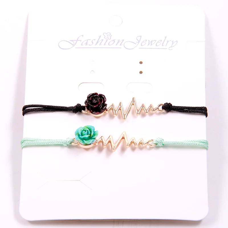 2 шт./компл. браслет с подвеской розы подарок на день Святого Валентина