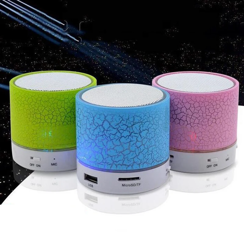 Беспроводной мини светодиодный Bluetooth колонки музыка аудио TF USB стерео сабвуфер с