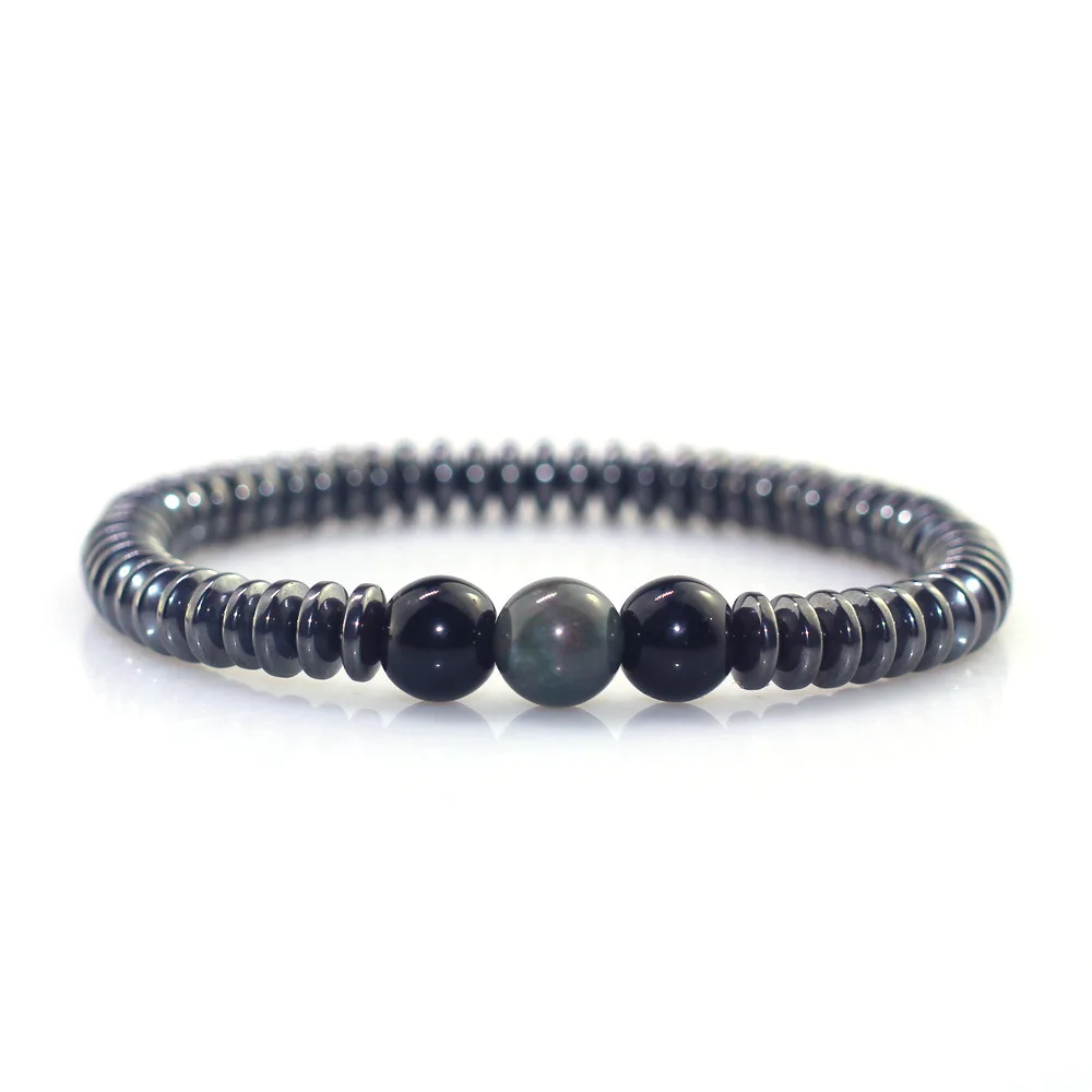 Sunsee sunling бейсбольные браслеты и 8 мм гематитовые бусы браслет Pulseira Masculina