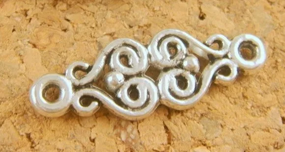 Antique silver 20 шт./лот 10*20 mmZi Литые Выводы очарование подвески старину Стиль Бронзовый тон подключения - Цвет: Antique silver
