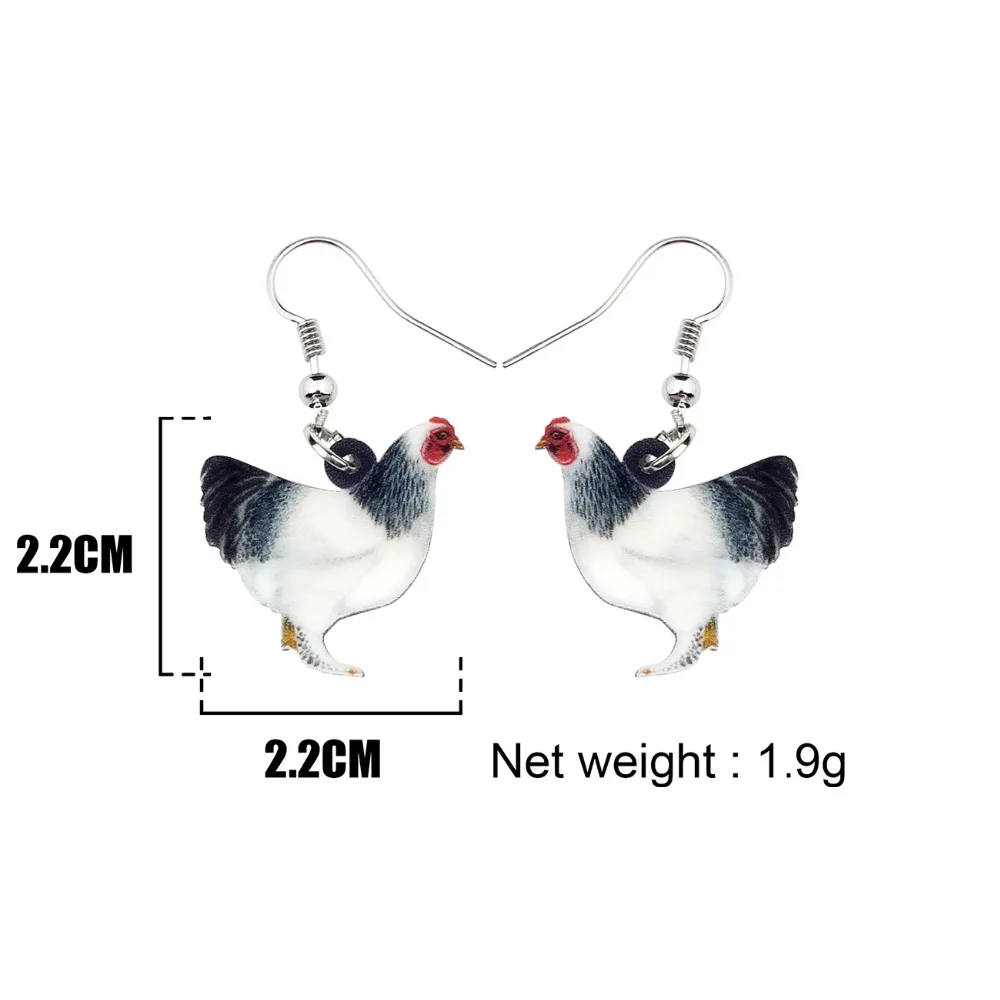 Женские акриловые серьги WEVENI в виде курицы птицы |