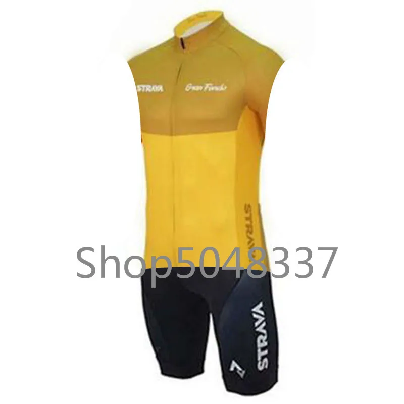 Strava без рукавов Велоспорт Джерси комбинезон лето 2019 Ropa Ciclismo Велосипедное трико