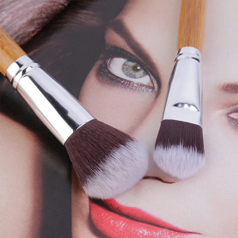 11 шт. Новые кисти для основы мягкие бамбуковые практичные Кабуки набор кистей