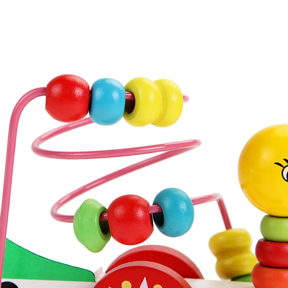 Деревянные игрушки для детей разноцветный Творческий прицеп утяжки деревянные с