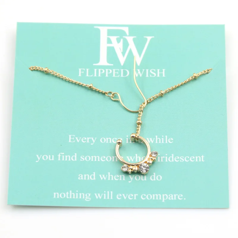 2016 Хрустальная серьга в нос набор цепочка для пирсинга носа ювелирные изделия