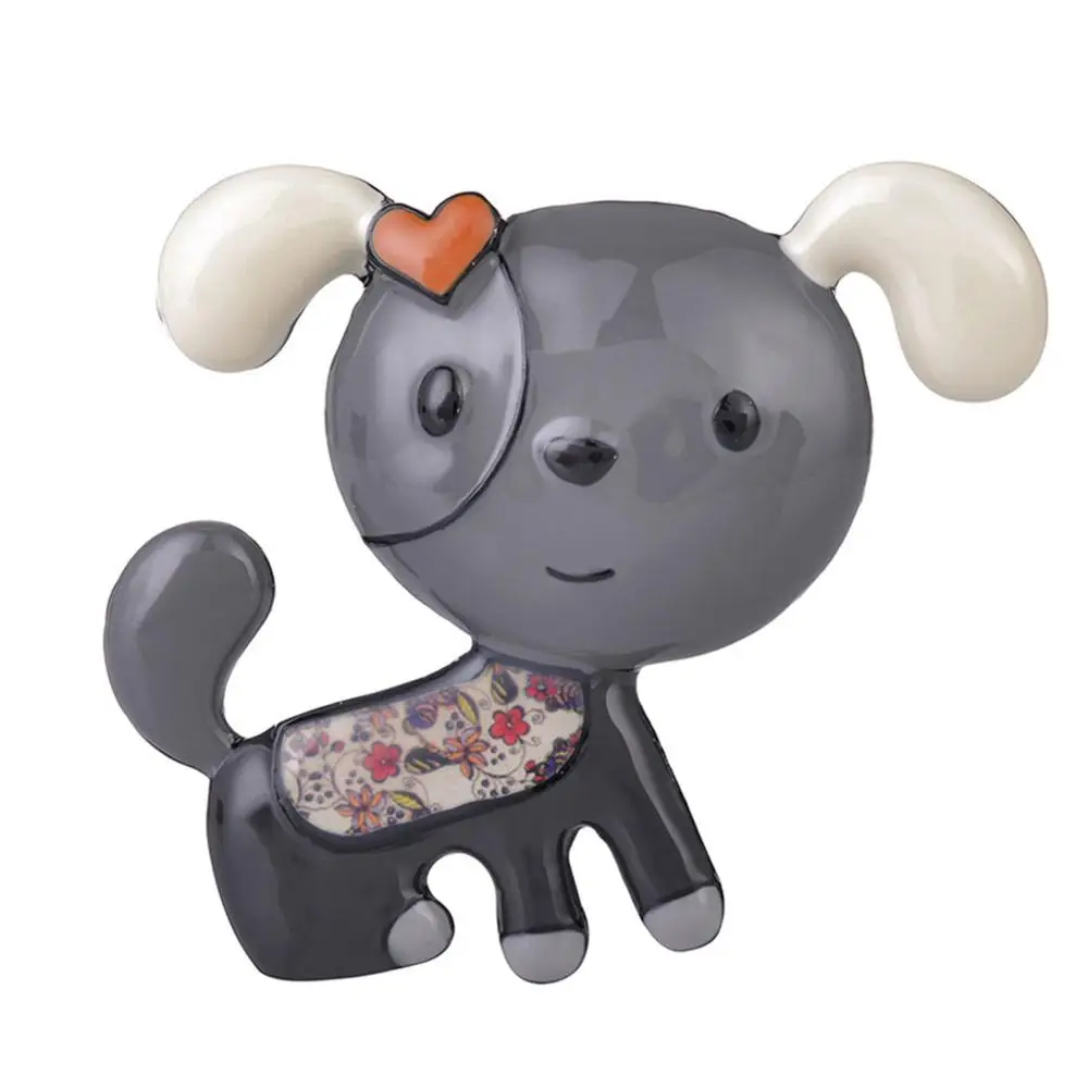 Cring Coco Милая серая собака Эмаль Булавка брошка мультфильм высокого качества