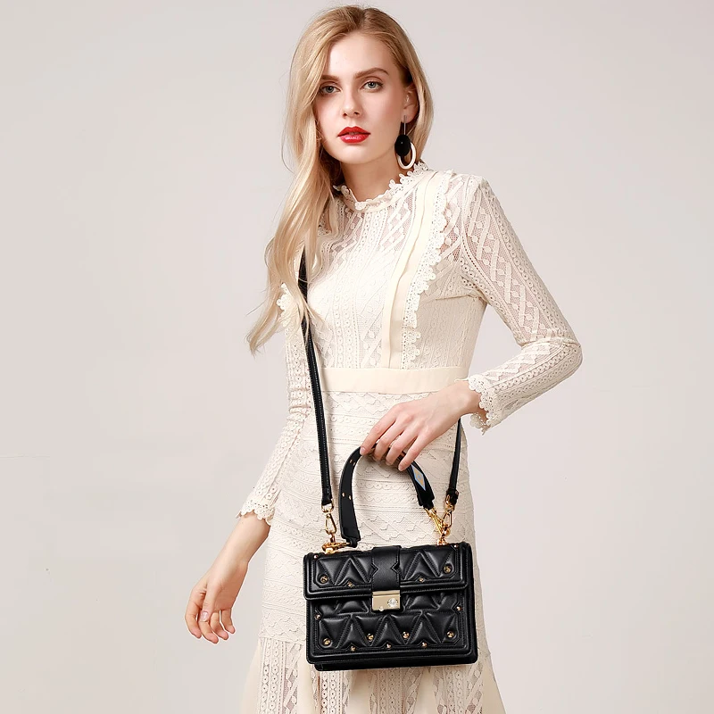 FOXER бренд Для женщин кожа Сумки леди сумка простой и моды Crossbody сумки для Женские