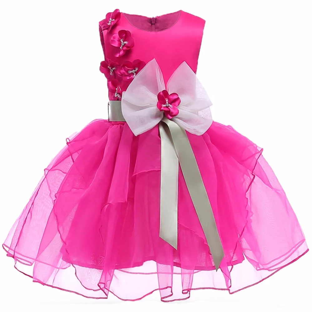 4 6 8 10 Years Princess Girls Wedding Flower Party Dress Children Kids Pageant Formal Bow Prom Baby Girl Birthday Dresses | Детская