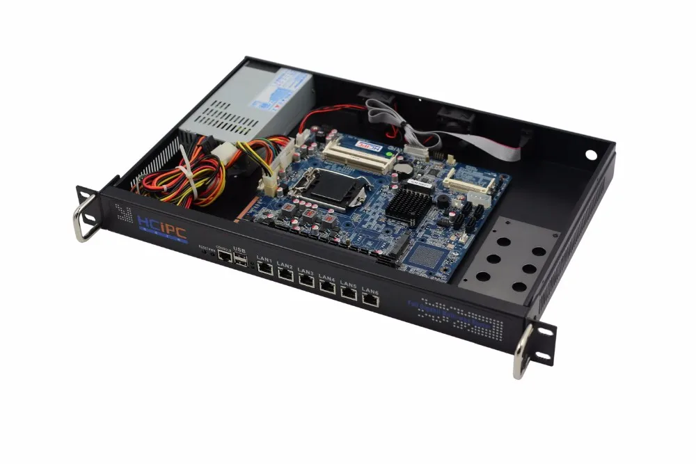 Hcipc b207-1 hcl-sz87-6lb, 4 г+ 64 г+ i3 Процессор, LGA1150 Z87 82574l 6Lan 1u брандмауэр системы, 6Lan материнской платы, 1u 6Lan сети маршрутизатор