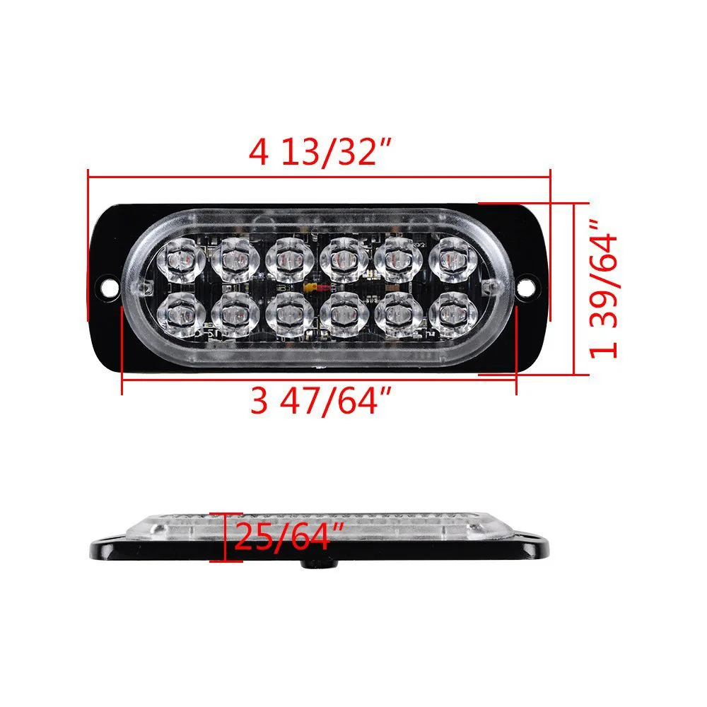 1/2/4 шт 12Led стробоскоп сигнальный свет мигающий световой бар грузовик автомобиль