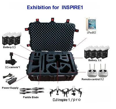 Водонепроницаемый защитный чехол для DJI INSPIRE1/INSPIRE2, высококачественный ударопрочный чехол для тяги, защитный чехол, подкладка EVA на заказ