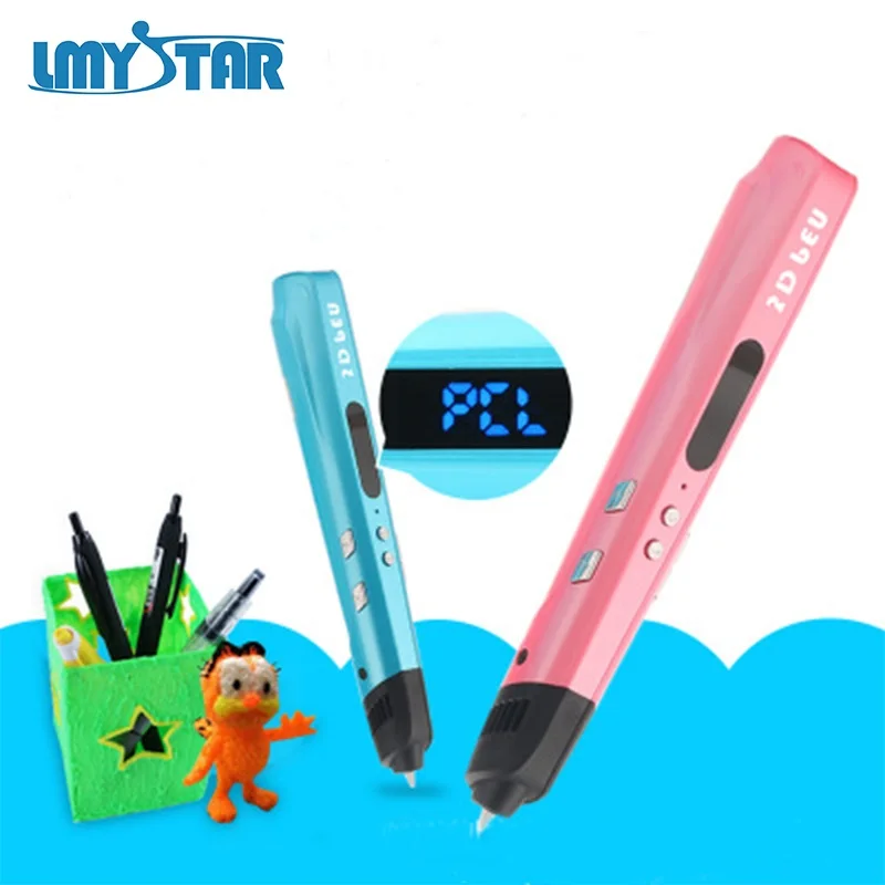 3D печать Ручка для детей со светодио дный ным дисплеем нити DIY граффити Живопись
