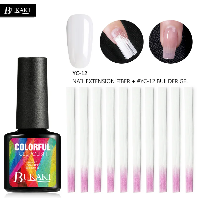 2 Items ZHG1198 BUKAKI 8 мл акриловый поли гель продлевающий половой акт быстрое строительство Гель-лак прозрачный розовый кончики для ногтей палец строительный УФ-гель для ногтей - Color: 2 Items ZHG1198