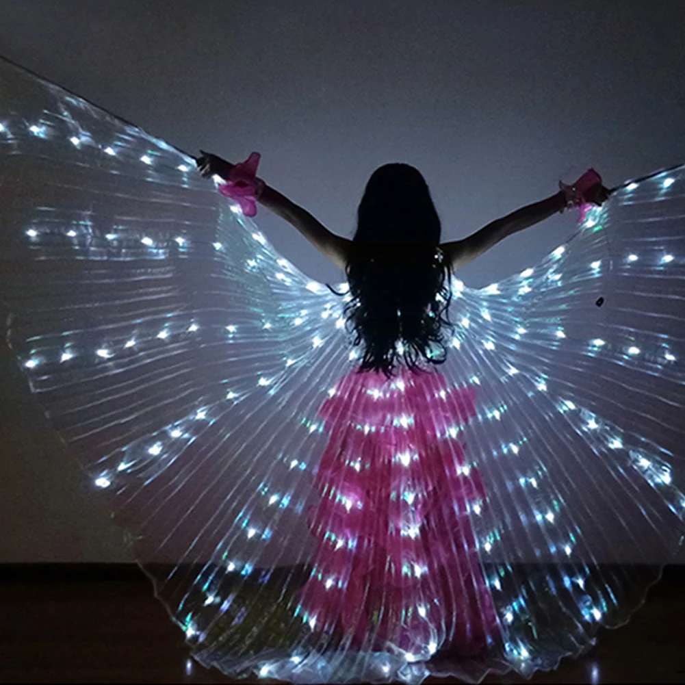 NEW Children Belly Dance Adjustable LED Isis Wings Cloak Dancing Props Accessories |