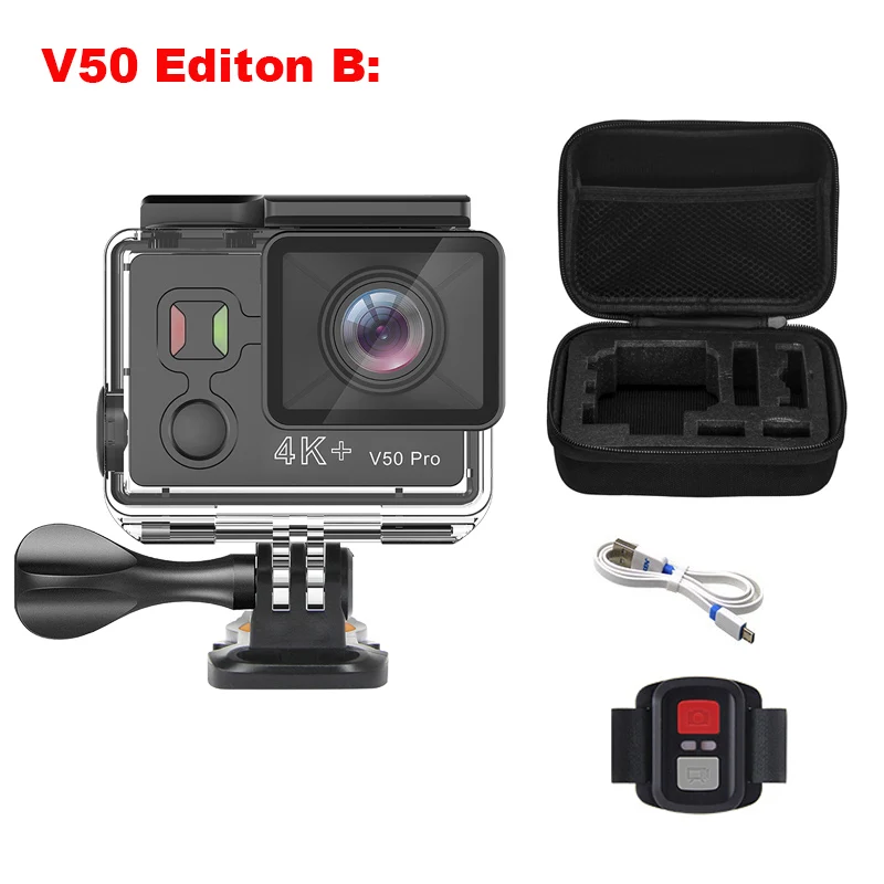 Экшн-камера eken V50 Pro Ambarella A12 IMX258 с датчиком реального 4K 30FPS мотоциклетная камера WiFi Go Водонепроницаемая мини Спортивная камера - Цвет: V50 edition B