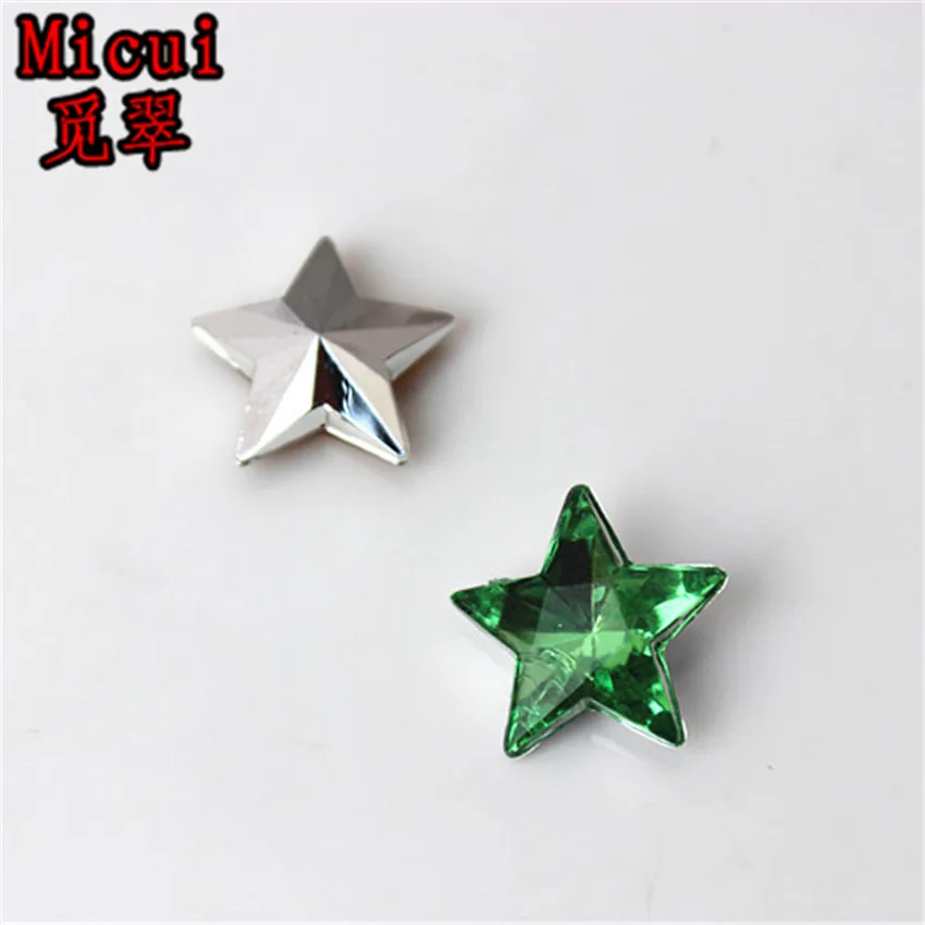 Акриловые стразы Micui 5 острых звездочек 100 шт. 14 мм|stone crystal|pointback stonesacrylic rhinestones |