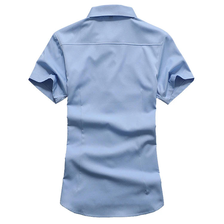 Модная мужская рубашка с вышивкой большого размера для отдыха коротким рукавом