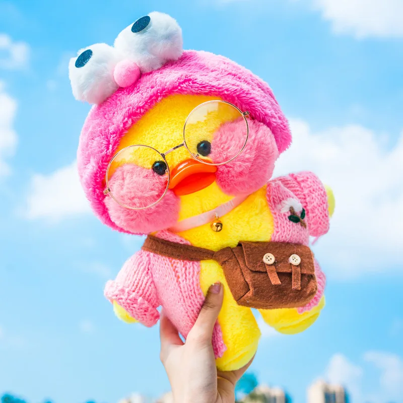 Kawaii LaLafanfan кафе утка плюшевая игрушка милая Желтая Утка Мягкая кукла животные куклы детские игрушки подарок на день рождения для детей
