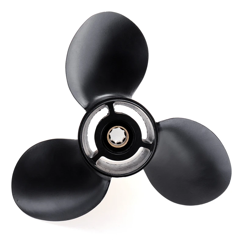 48-828154A12 9 X 8 Marine Boat Outboard Propeller For Mercury 6-15Hp Aluminum Alloy Standard Rotation Spline Tooth 3 Blades | Автомобили и