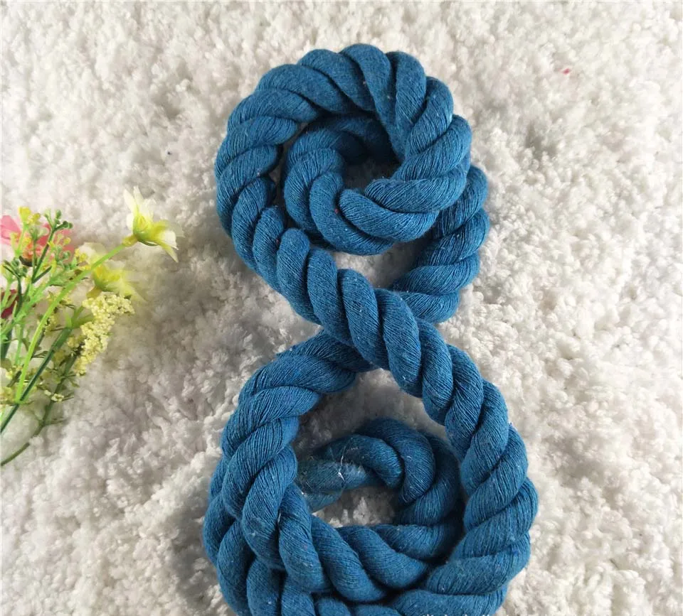 Lakeblue 2 м 20 мм экологичный хлопок шнур высокой прочности витой хлопчатобумажный канат домашний мешок декоративные бусы DIY домашний текстильные аксессуары ремесло - Цвет: Lakeblue