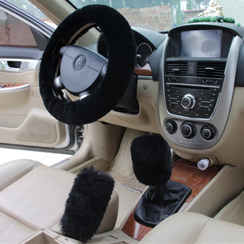 Универсальные Плюшевые Чехлы для руля Carr Нескользящие прочные 37 38 см/15 дюймов