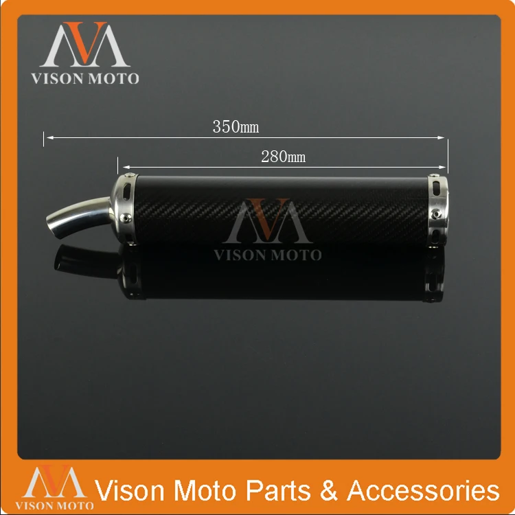 22 мм глушитель выхлопной трубы из углеродного волокна для скутера 50CC 110CC 150CC|exhaust
