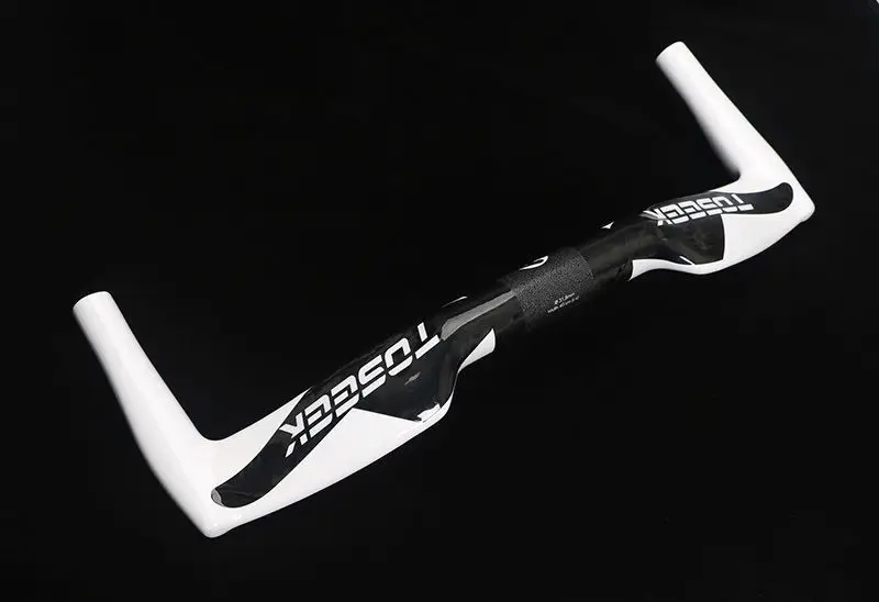 

TOSEEK UN Full Carbon Fiber Handlebar Rest Handlebar Road Bike Racing Bent Bar 31.8mm*400/420/440mm Ultra Light Red/White