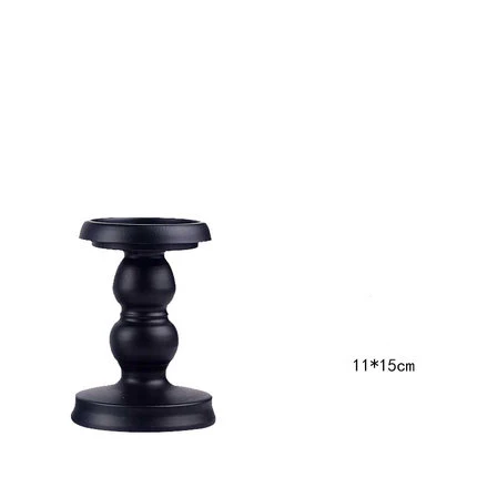 black 11x15cm Американский винтажный декор, железный марокканский стиль, подсвечник, декоративный светильник, подсвечник - Цвет: black 11x15cm