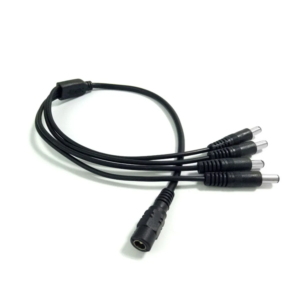DC Power Cable 1 Female to 4 Male Plug Splitter Adapter for Security CCTV Camera and LED Strip | Обустройство дома