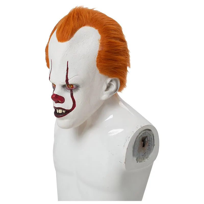 Стивен Кинг это 2 Pennywise клоун Косплей Маска шлемы реквизит для взрослых Хэллоуин карнавал костюмы