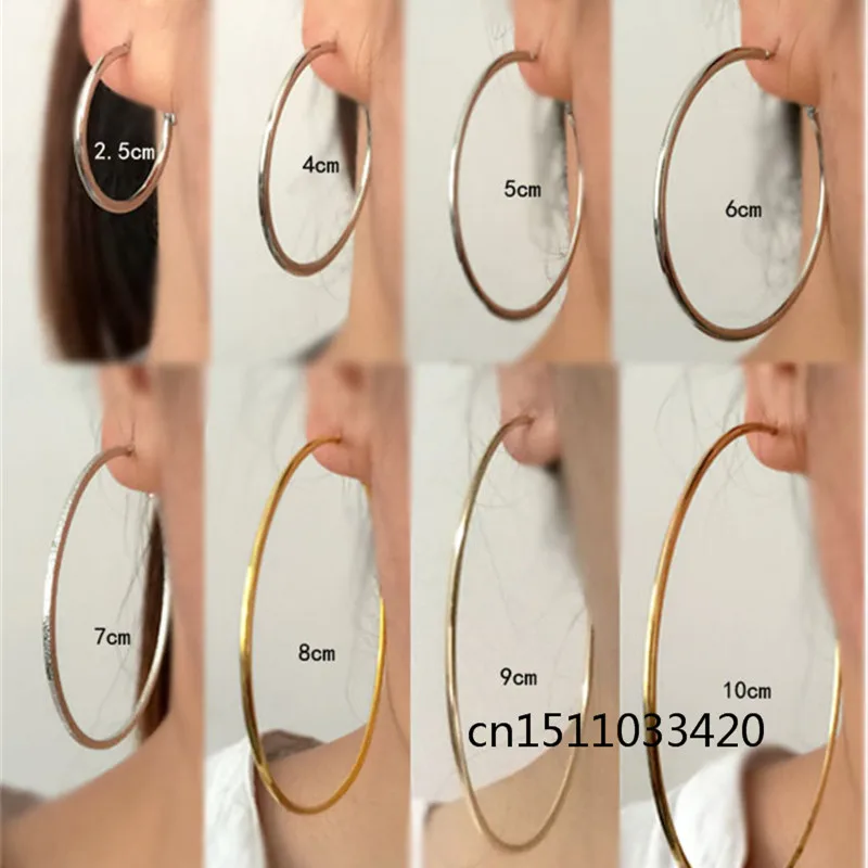 Hoop Earrings for Women Fashion Brand Big Small Circle Rose Gold Silver Plating Rings Classic Trend Ear Jewelry Ladies Earrings