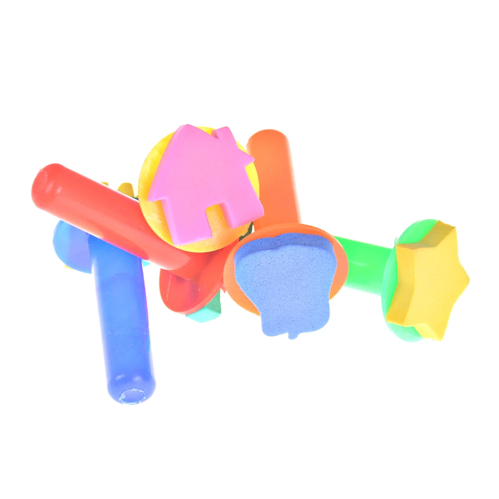 Randomly DIY Graffiti Sponge Brush Seal Painting Tool Plastic Handle Funny Kids Children's Drawing Toys 5pcs/set | Игрушки и хобби